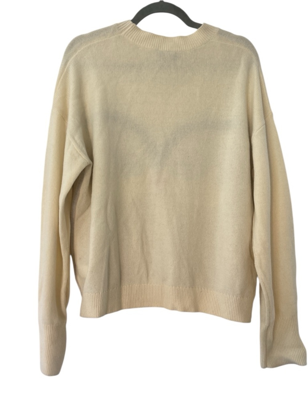Kate Spade Hoot Embellished Owl Wool Blend Sweater in Ivory and Gray Size Large - Picture 7 of 7